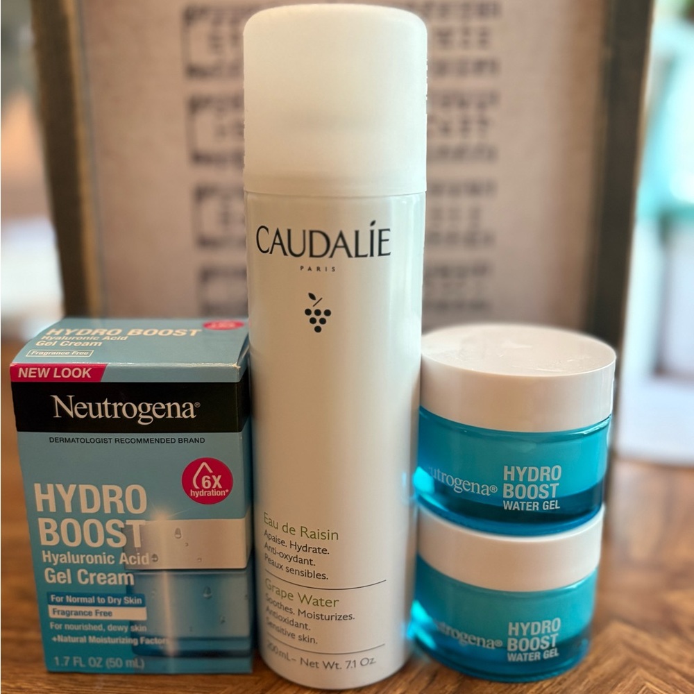 Lot of hydrating facial skincare